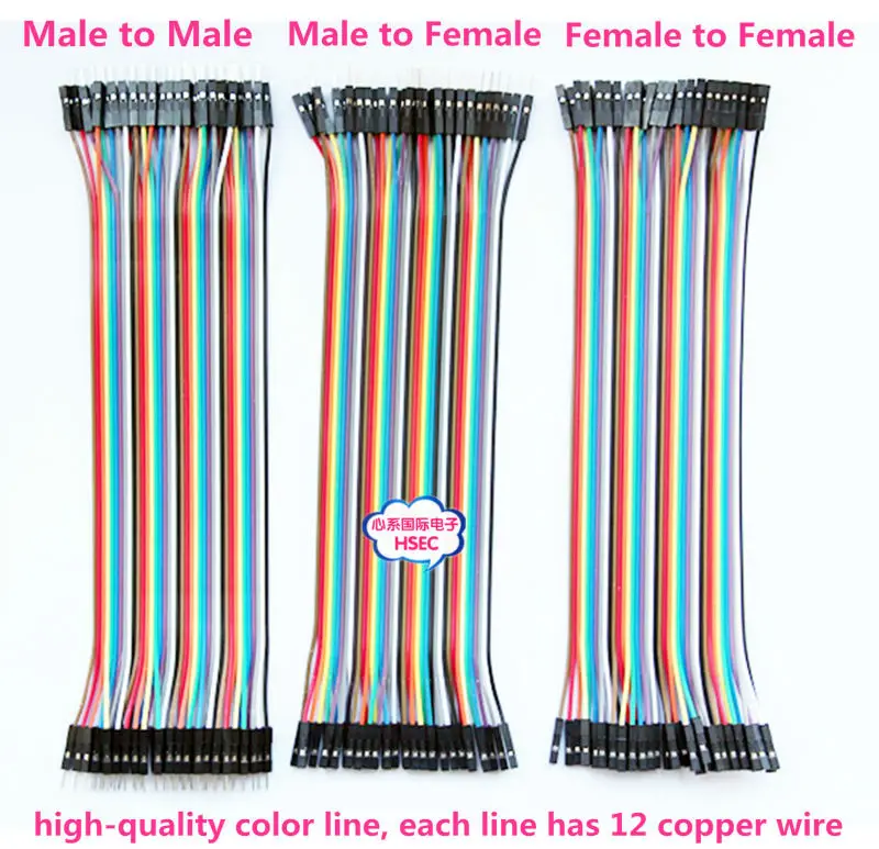 

Free Shipping 120pcs 1X40P dupont cable jumper wire / 40P/row dupont line Female and Male dupont line 20cm 1PX 40P