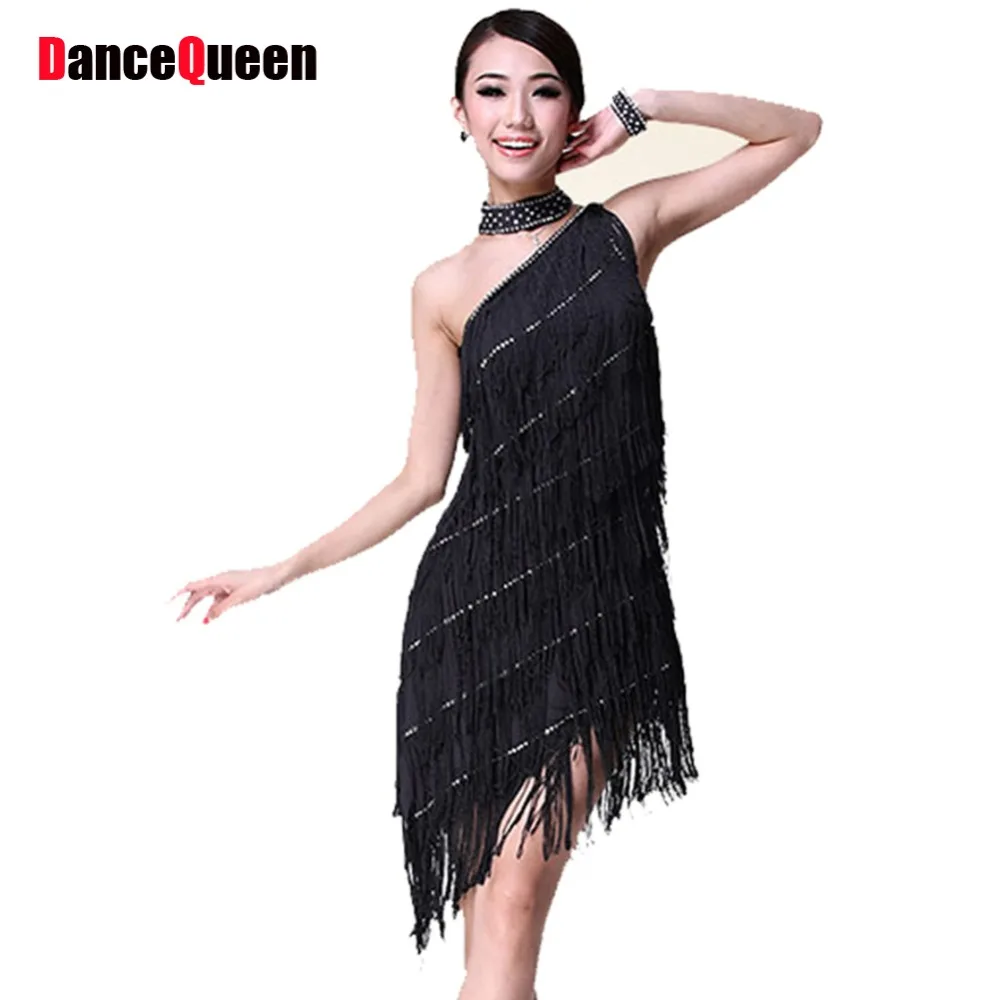 Aliexpress.com : Buy Ladies One Shoulder Fringe Affordable Tango Latin ...