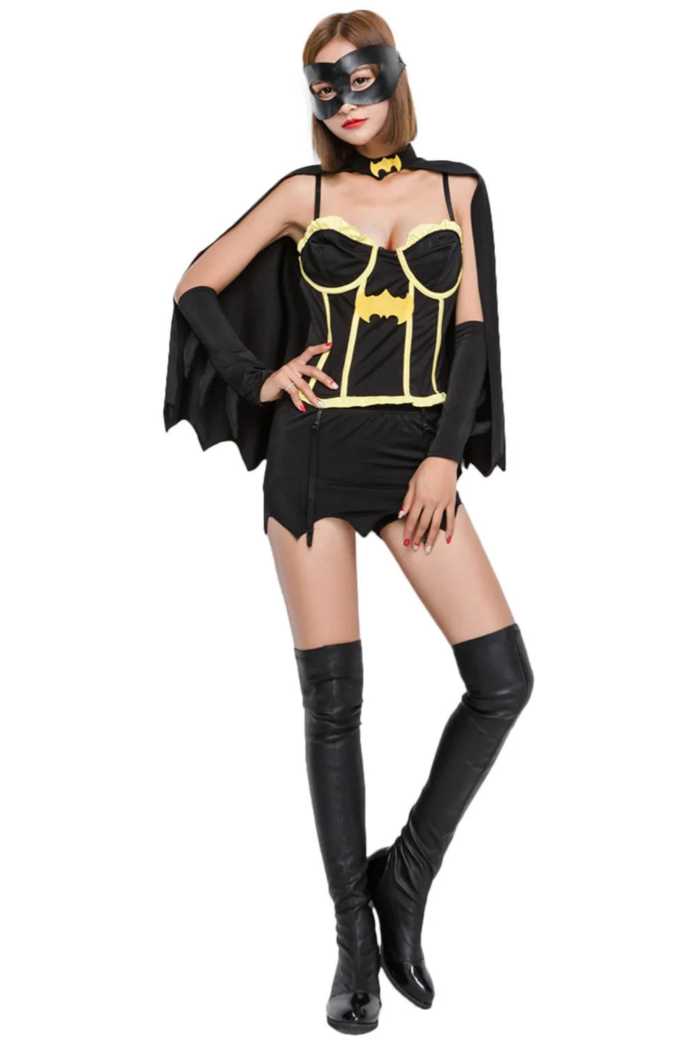 

Coaplay Batman Costume Women Bat Dress Superhero Batman Suit Halloween Carnival Cosplay Costumes