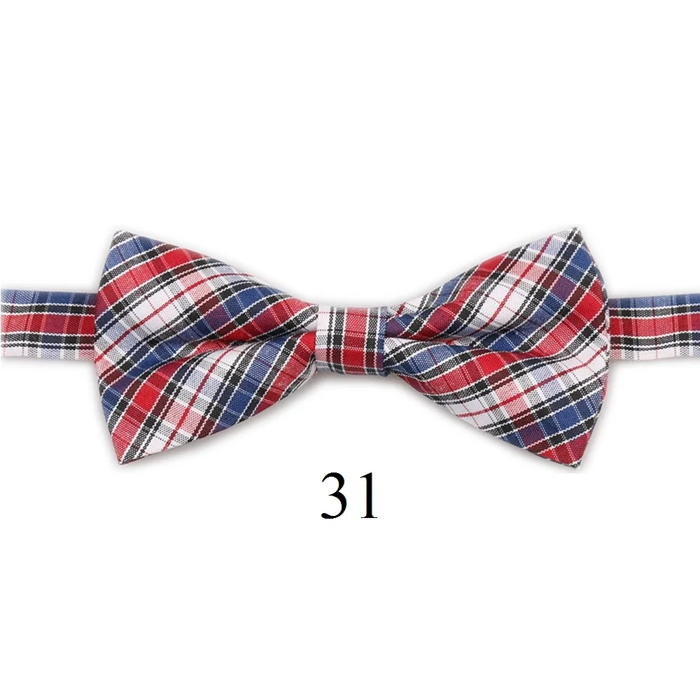 HOOYI/модные хлопчатобумажные галстуки-бабочки для маленьких мальчиков, клетчатые галстуки-бабочки, подарок - Цвет: 31