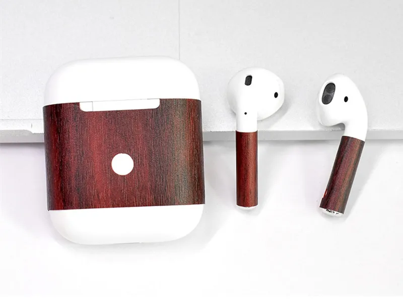 NOTOW для Airpods 2 Беспроводная bluetooth-гарнитура 3D роскошная деревянная Наклейка защитная пленка для Airpods 1/2 проводная