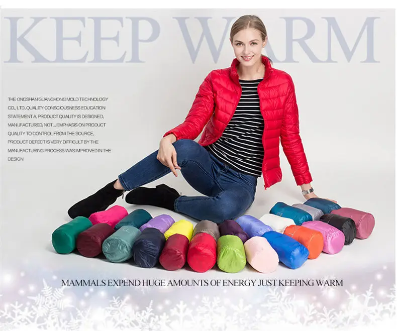 2019 New Women White Duck Down Jacket Winter Coat Ultra Light Slim Women Spring Puffer Jacket Portable Windproof Down Coat S-3XL 0