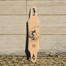 KOSTON pro longboard deck with 8ply canadian maple hot air pressed, drop through long skateboard decks for cruising purpose