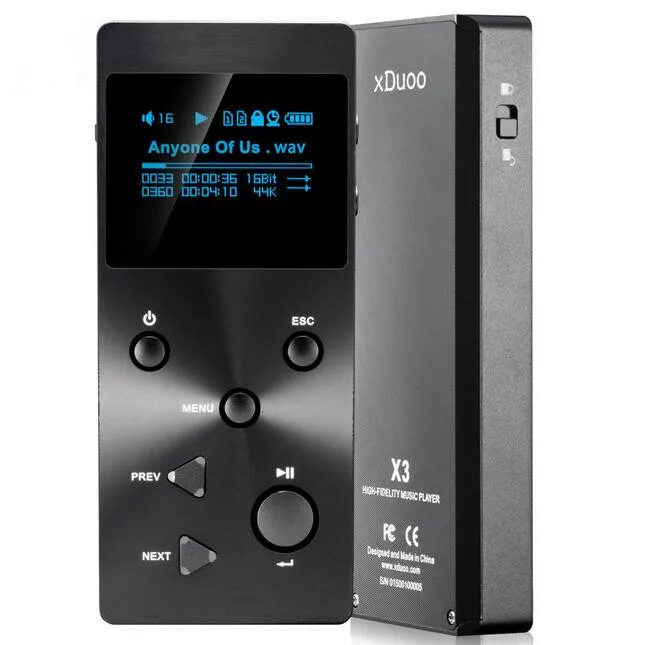 Prix pour 2016 Nouveau XDUOO X3 Professionnel Sans Perte Musique MP3 HIFI Lecteur de Musique avec HD Écran OLED Soutien APE/FLAC/ALAC/WAV/WMA/OGG/MP3 Prix pour 2016 Nouveau XDUOO X3 Professionnel Sans Perte Musique MP3 HIFI Lecteur de Musique avec HD Écran OLED Soutien APE/FLAC/ALAC/WAV/WMA/OGG/MP3
