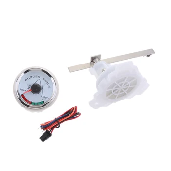 

Marine Rudder Angle Gauge With Mating Sensor 0-190Ω 52mm Chrome White