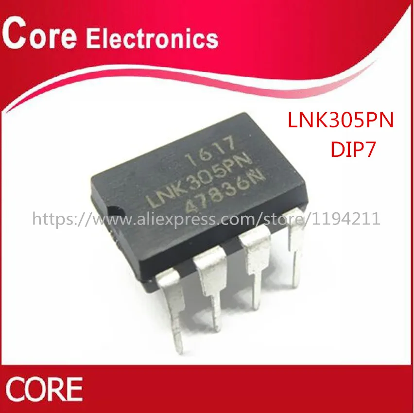 100 шт. LNK305PN DIP7 LNK305 DIP LNK305P 7 305PN Новый|Интегральные схемы| |
