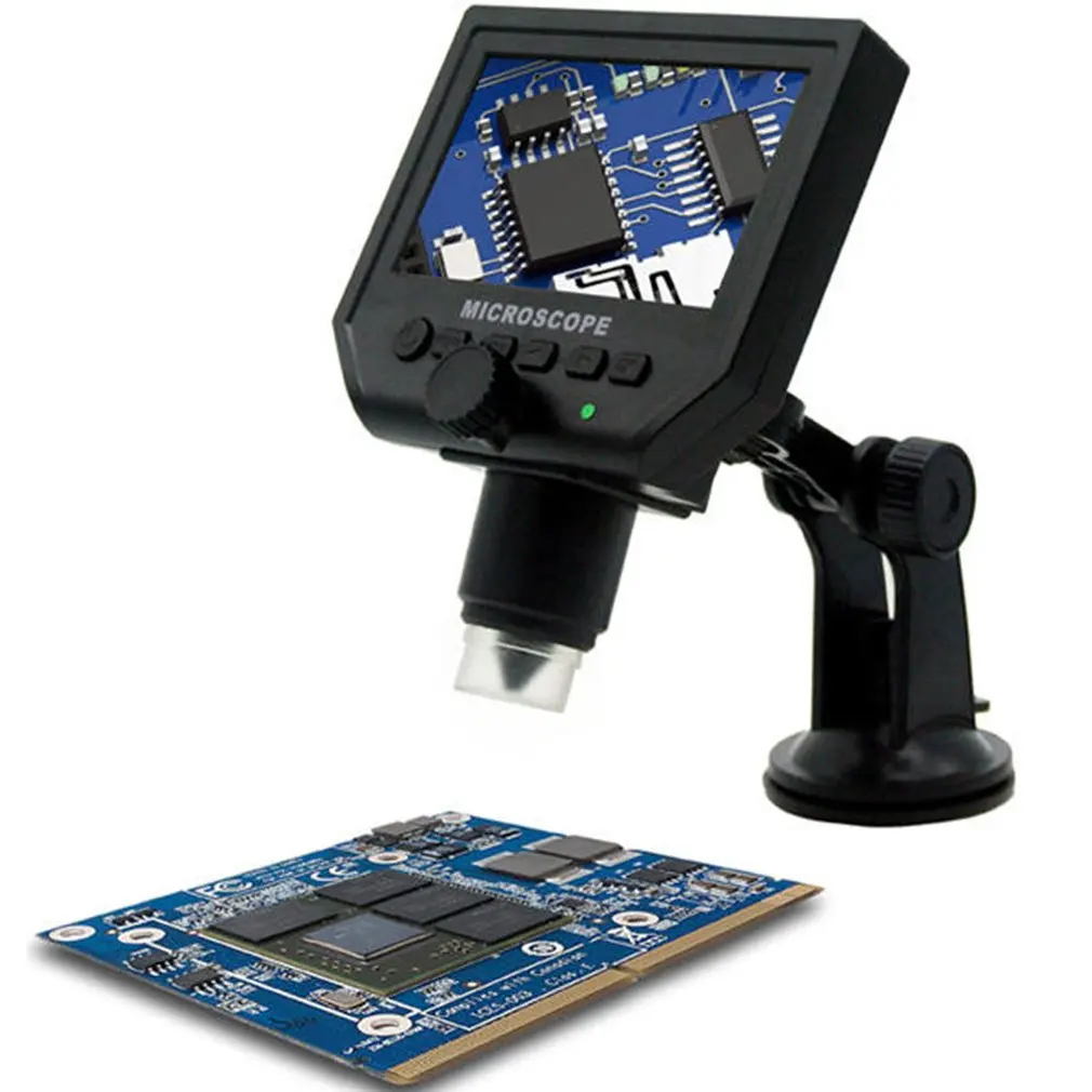 

8 LED VGA Digital Microscope USB Portable Electronic Microscope With 4.3" OLED Screen For Pcb Motherboard Repair