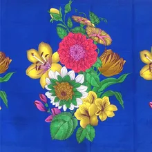 Африканский Цветочный воск Анкара ткани последние tissu воск цветочный узор Африканский воск печати ткани в синем цвете