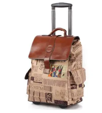 Дорожный Рюкзак-тележка Сумка для багажа Сумки на колесиках для женщин Дорожные сумки для путешествий - Цвет: 2 Wheels