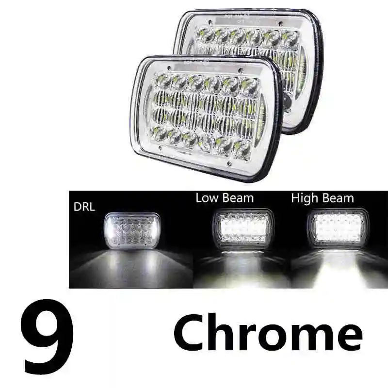 For Jeep Cherokee XJ 1984 to 2001 lamps 5x7  INCH led truck front headlight 6x7Inch square LED headlamp daymaker for jeep XJ.FjpFgF.FFjpg.Fjpg_