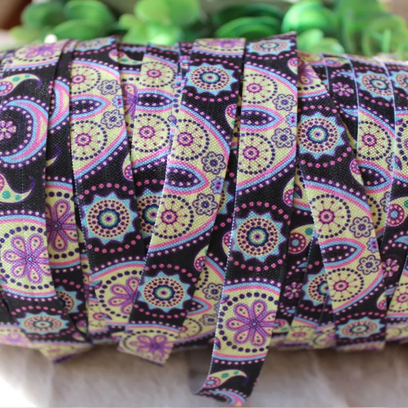 5/8 'ཌmm 10yards складной эластичный ленты поделки ручной работы печать на ткани
