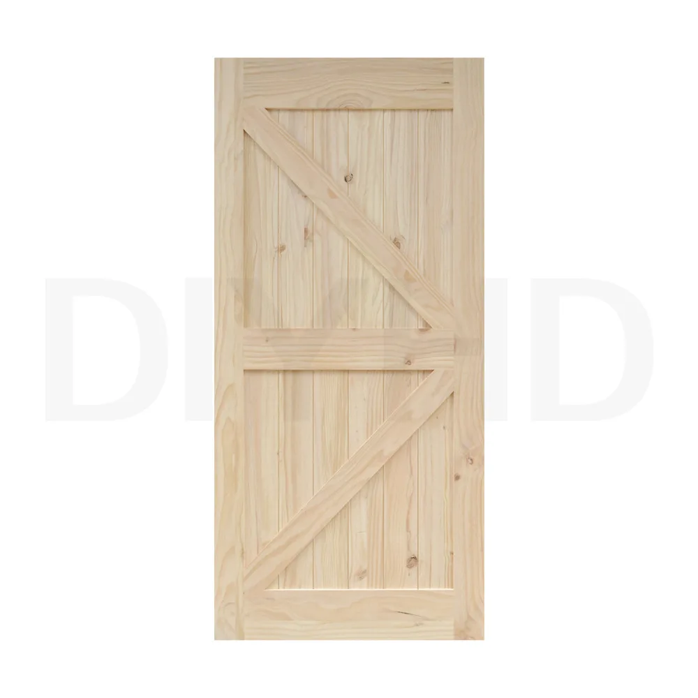 

DIYHD 38in*84in Pine Knotty Sliding Barn Wood Door Slab Two-side Arrow Style Barn Door