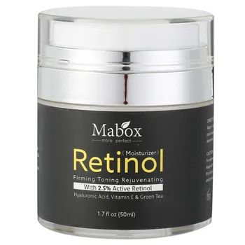 

Retinol 2.5% Anti Aging Day and Night Moisturizing Cream Face and Eyes Hyaluronic Acid Vitamin E and Green Tea CC Creams