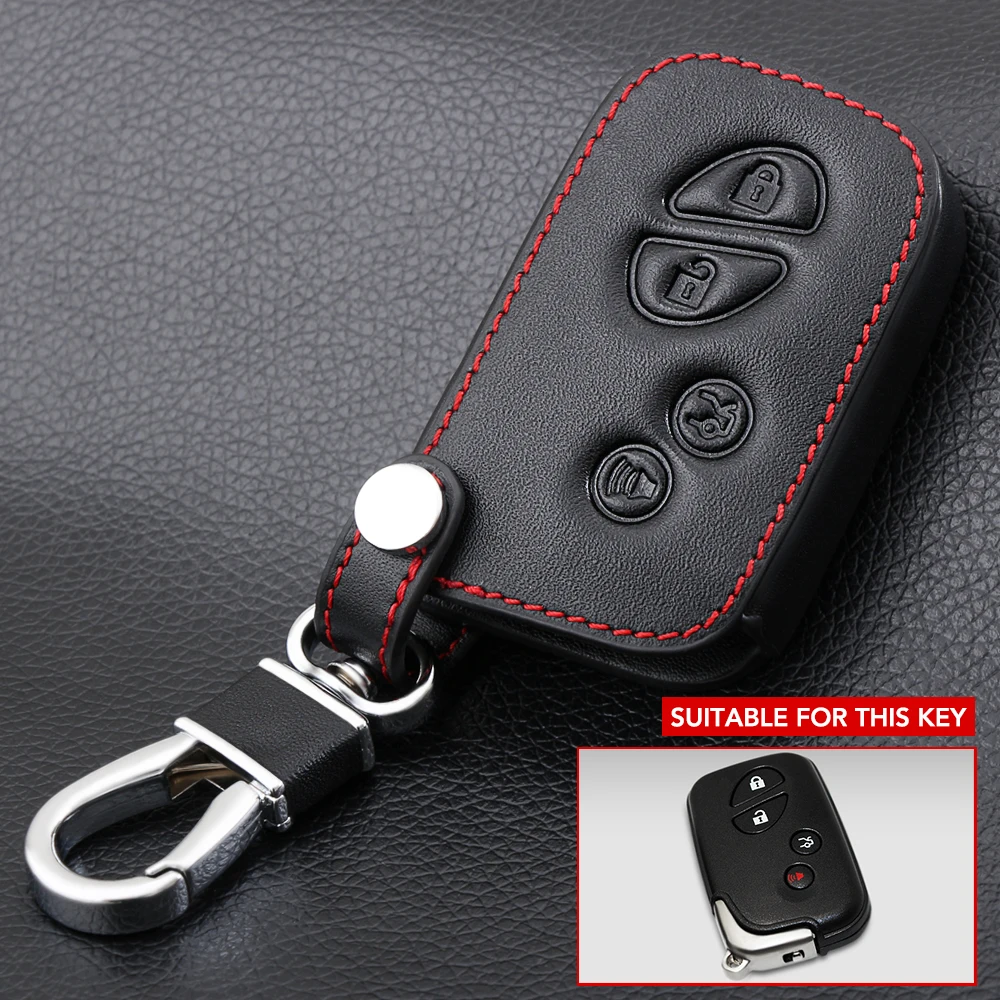 

4 Buttons Remote Genuine Leather Key Fob Cover Case For Lexus IS250 ES240 ES350 RX270 RX350 RX300 Keyless Holder