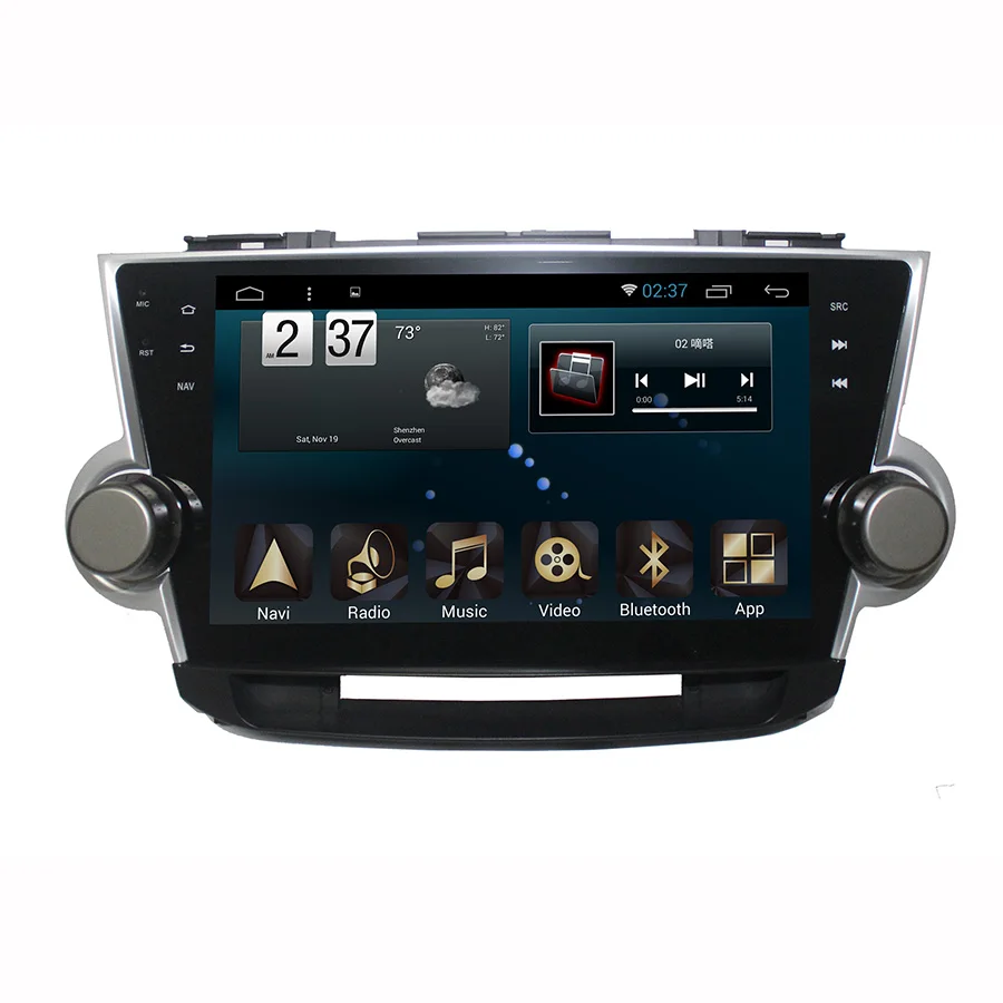 Perfect Asvegen Android 7.1 Octa Core Car Radio Car Radio Vedio Multimedia DVD For Toyota HIGHLANDER 2008 PC head Unit GPS Navigation 3