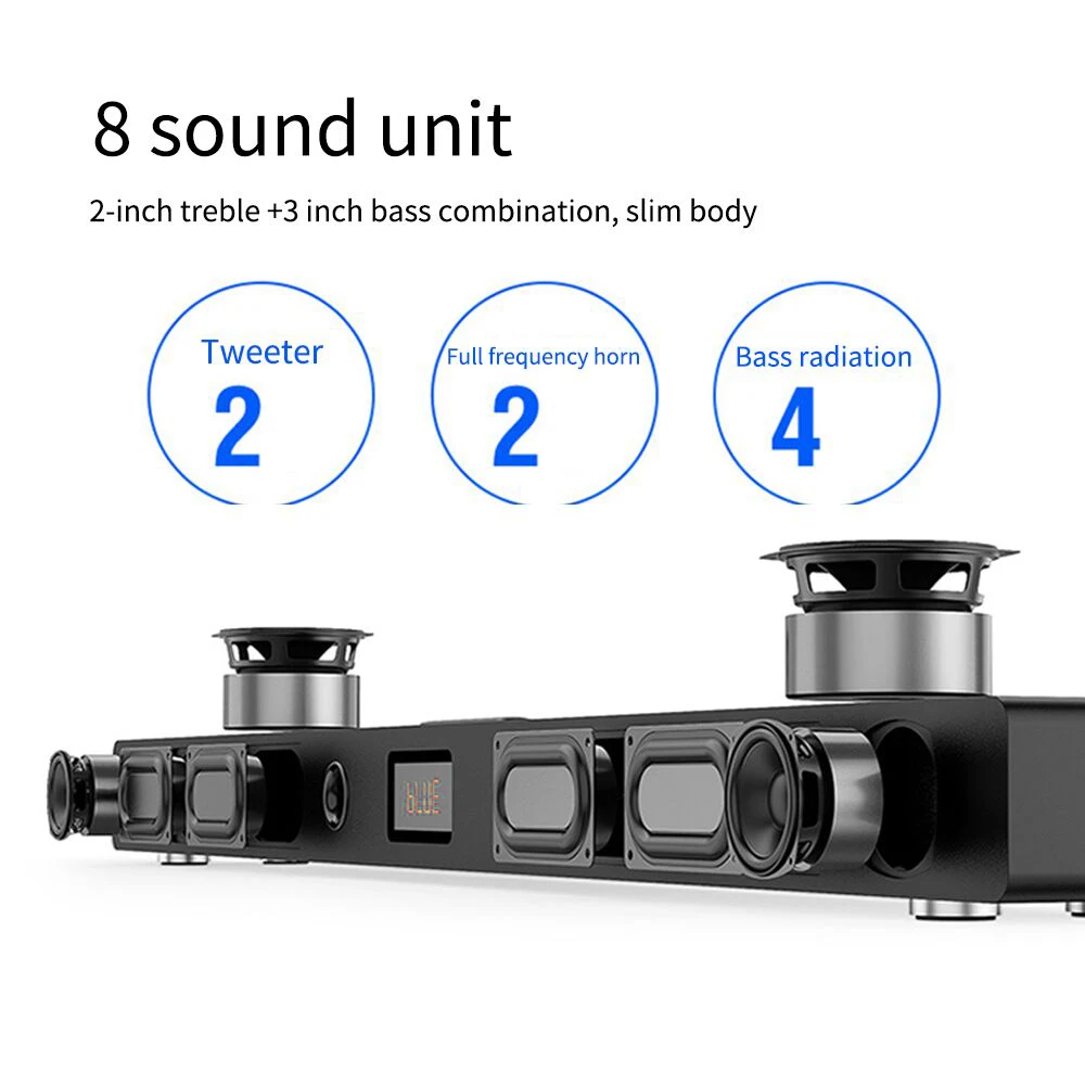 US $171.41 JY Audio Soundbar Column Home Theater DTS 21 Virtual Surround Soundbar For TV Surround Sound System Wireless Bluetooth Speaker