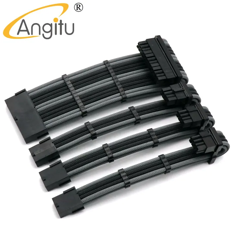 

Custom Make 180 Degree Computer 24Pin ATX, CPU 8Pin, Dual GPU 8Pin 6+2Pin PCI-E Power Extension Cable Kit