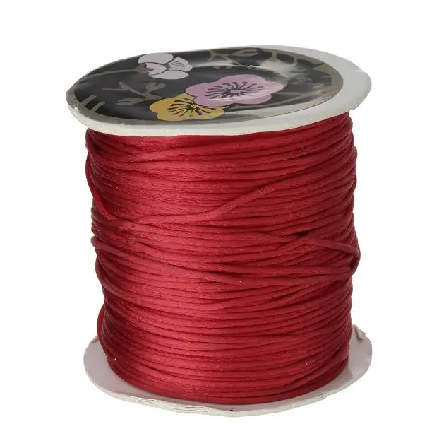 Лидер продаж YYW дизайнерские ювелирные изделия 70 м/катушка 1 мм нейлоновый шнур китайские узлы шелковистый бисер плетеная нить DIY - Цвет: red