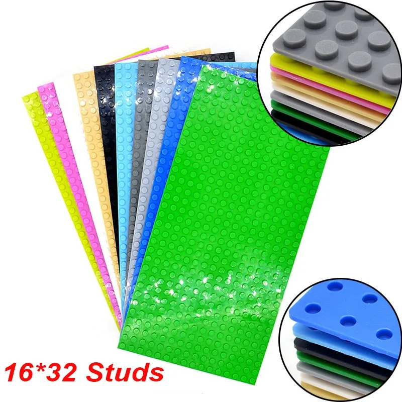 

Single Sale Baseplates 16*32 Studs Base Plate for MOC Bricks Building Blocks Educational Toys for Children