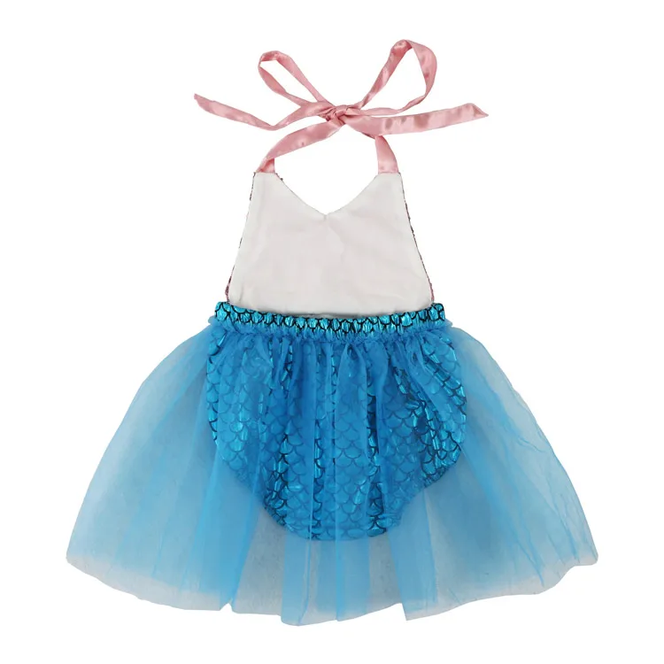 Летняя юбка-пачка с блестками для маленьких девочек; Детский комбинезон «Русалочка»; разноцветная одежда для малышей; комбинезоны для девочек