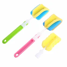 2Pcs/set Sponge Baby Bottle Cleaning Sponge Brushes Glass Milk Feeding Bottle Cup Brush Cleaning Cup Scrubber Washing Brushes