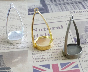 

new arrvial---3set/lot 23x53mm frame pendant tray for diy glass bottle accessories--silver/gold/bronze option