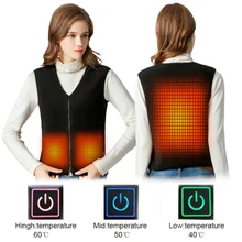 Elifemis женский жилет с подогревом, USB Электрический жилет с подогревом теплая верхняя одежда для зимы инфракрасный тепловой жилет куртка