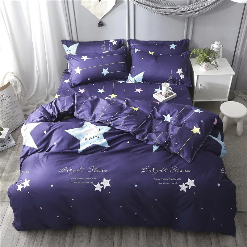 Ab Side Bedding Sets Yellow And White Stars Luxury King Queen Full