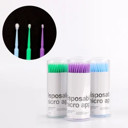 200pcs Plastic Disposable Cotton Swab Eyelash Cleaning Stick Micro Brush Cotton Swab Eyelashes Extension Makeup Tattoo Tools