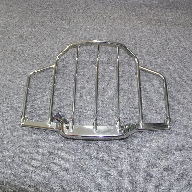 

For Harley Touring Electra Street Glide 1993-2013 Motorcycle LED Light Air Wing Tour Pak Pack Luggage Rack + Light