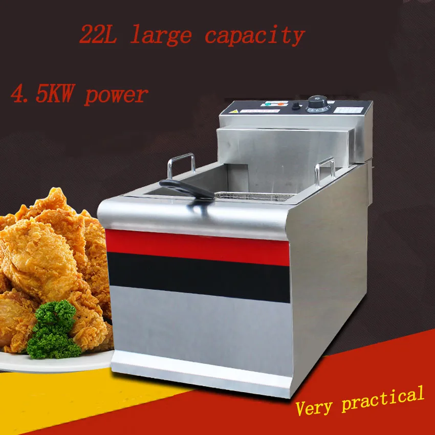 1PC Thickened single cylinder electric fryer commercial fryer fryer
