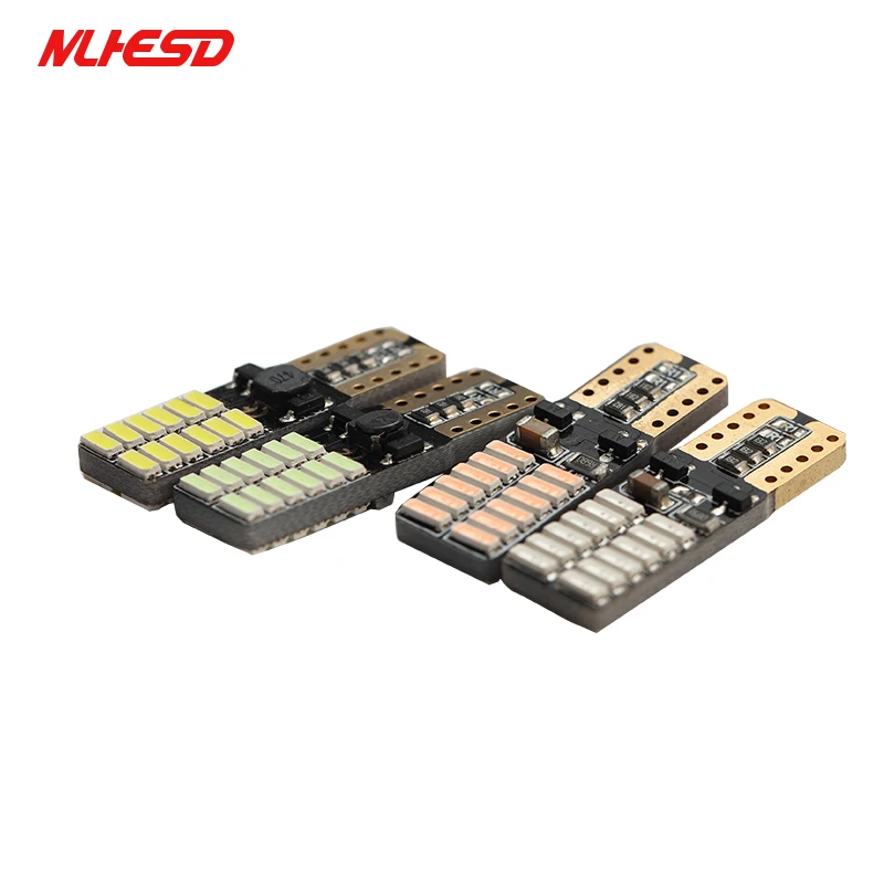100X автомобиля светодиодный T10 194 W5W Canbus 24 SMD 4014 Нет Ошибка лампа Парковка Авто лампы