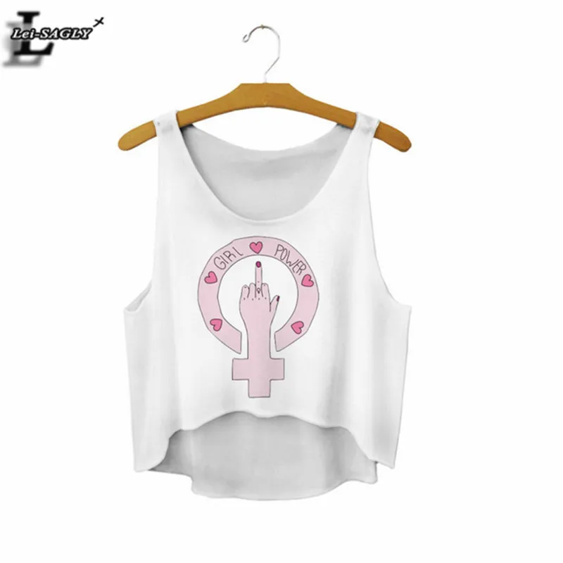 

2018 "Pink Girl" Power 3D Print Crop Top Summer Style Sleeveless T shirt Fitness Women Tank Tops Harajuku Cute Vest F828