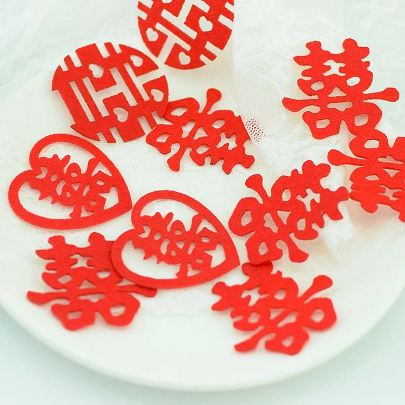 

30pcs 5cm Chinese Hi Double Happiness Removable Electrostatic Sticker For Glass Window Car Happy Wedding Decoration