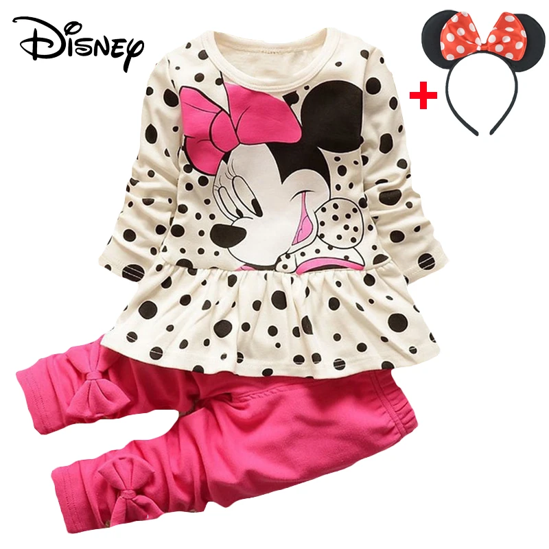 Ropa de Mickey de para bebé, ropa de otoño para Tops de manga larga de dibujos animados, ropa infantil trajes para trotar|set de ropa| - AliExpress