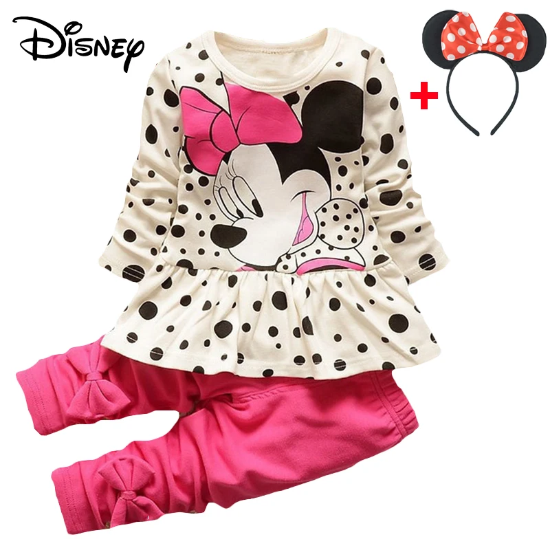 Vetements D Automne Disney Mickey Pour Bebe Fille Nouveaux Vetements D Automne Dessin Anime A Manches Longues Hauts A Volants Vetements Pour Bebe Costumes De Jogging Pour Enfants Aliexpress