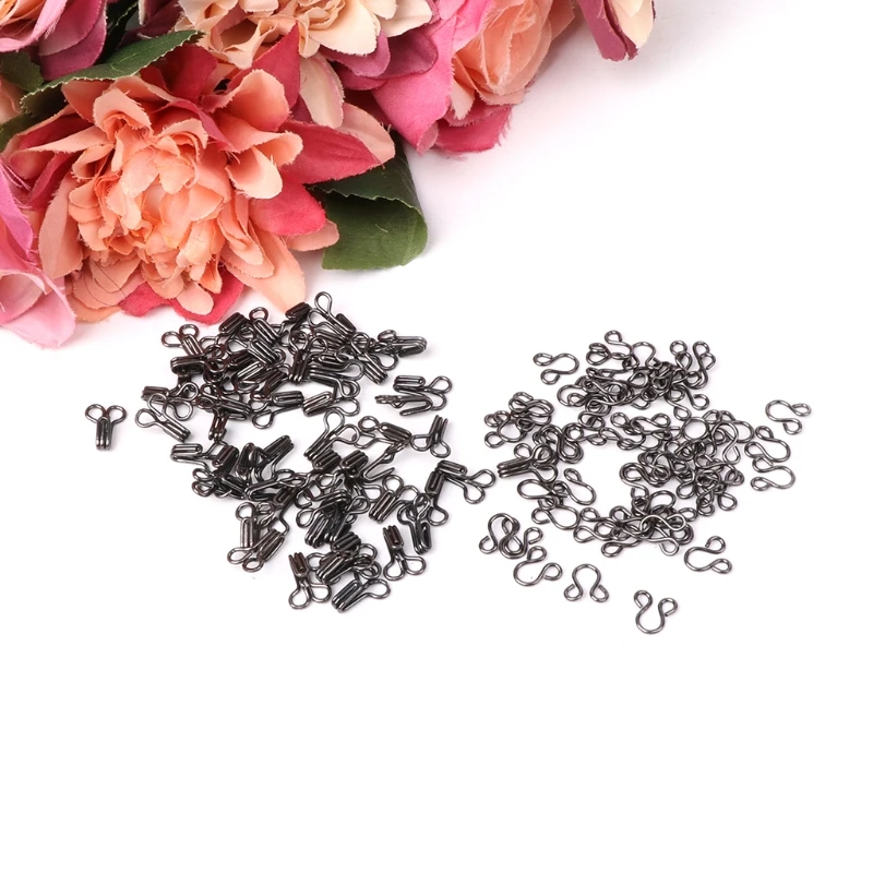

50pair /bag Hook and Eye Fasteners for Fur Dress Skirt Collar Bra Sew On DIY Accessory