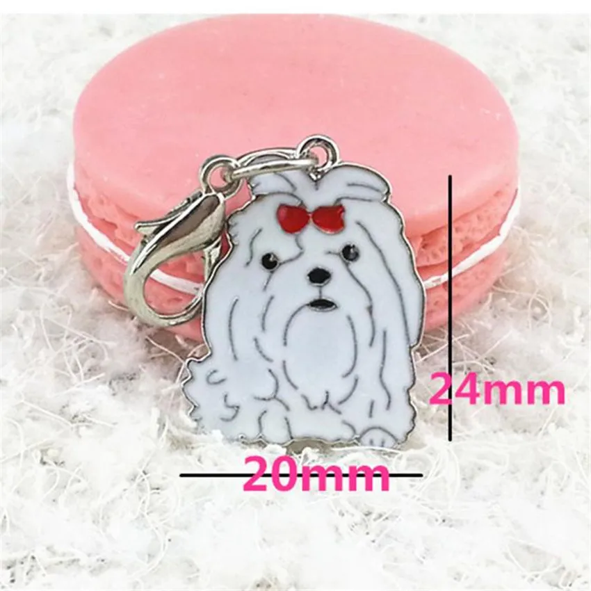 

Practical Maltese Dog Dog Tag Disk Pet ID Enamel Accessories Collar 25mm Necklace Pendant Dog Supplies Drop shipping C30428