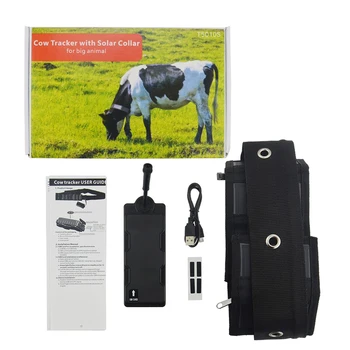 

Solar GPS Tracker Collar T500S T5010S T5020S Waterproof Real Time GPS Locator For Large Animal Pet leather GPS Cow Rastreador
