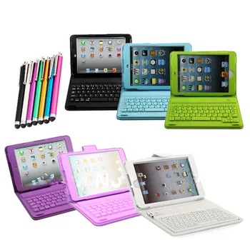 

For soft 3d iPad mini case Wireless Bluetooth Keyboard PU Leather Stand Case Cover For iPad Mini 1 2 3 4 + Free Stylus Pen