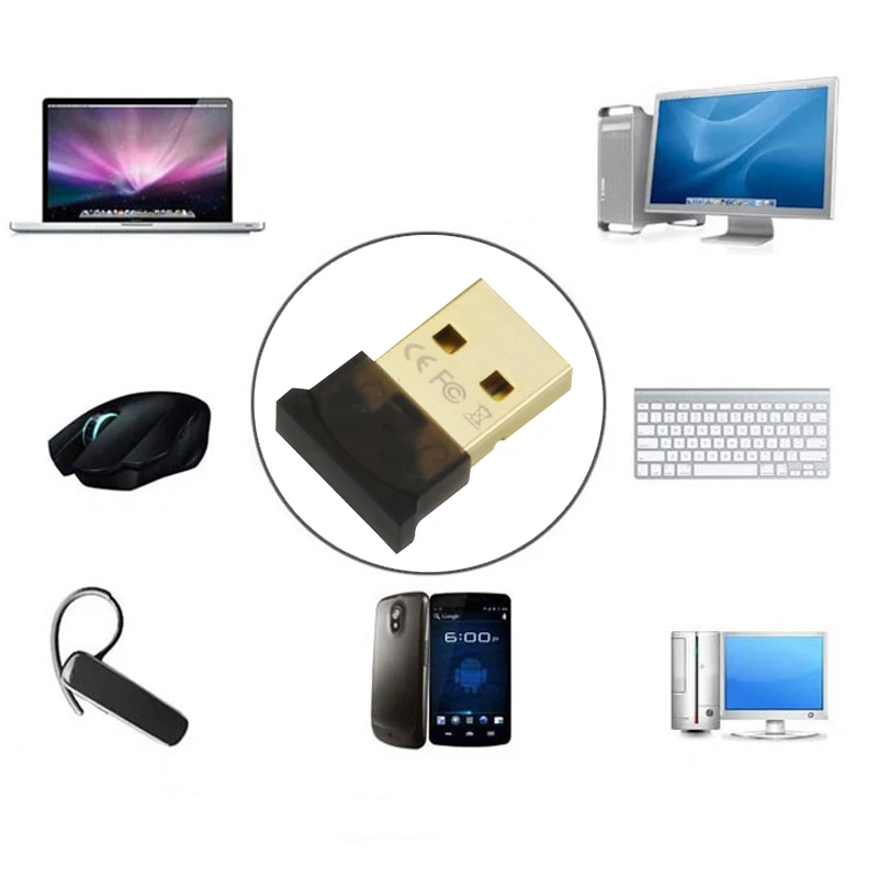 ANBES беспроводной USB Bluetooth адаптер V4.0 Dongle музыкальный приемник передатчик для