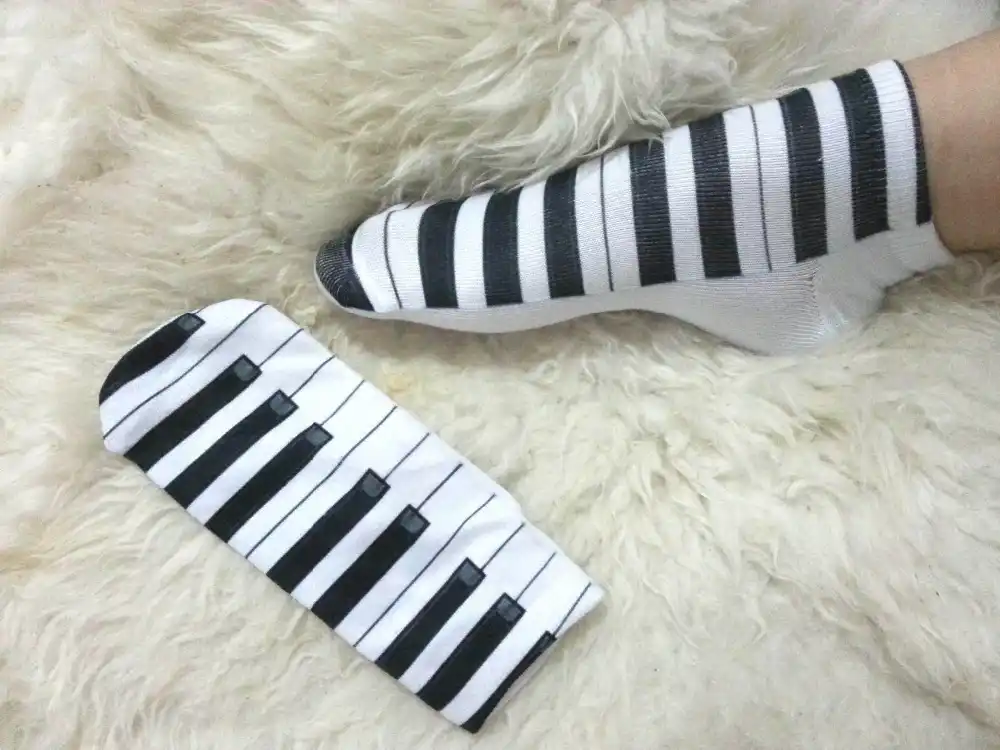 プリンセス甘ロリかわいいクリエイティブプリント靴下音楽ピアノキーボードソフト綿の足首のソックスフリーサイズ 22 のための 24 センチメートル Socks Free Socks Cuteprinted Socks Aliexpress