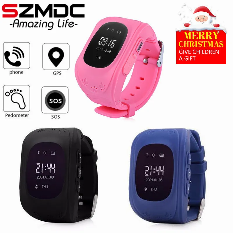 SZMDC Q50 GPS SOS Children Tracker 2G font b Phone b font Call Kids Smartwatch LCD