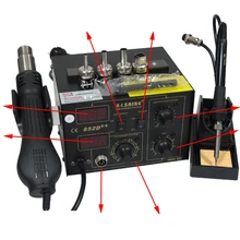 Паяльник saike 852D++, обновленная версия saike 852D+, паяльная станция горячего воздуха, 220 В или 110 В