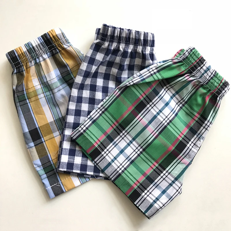 

2018 New Fashion Kids Clothing Baby Boys Cotton Shorts Striped Plaid Children Pants Teenagers Beach Loose Shorts 1-5 Year