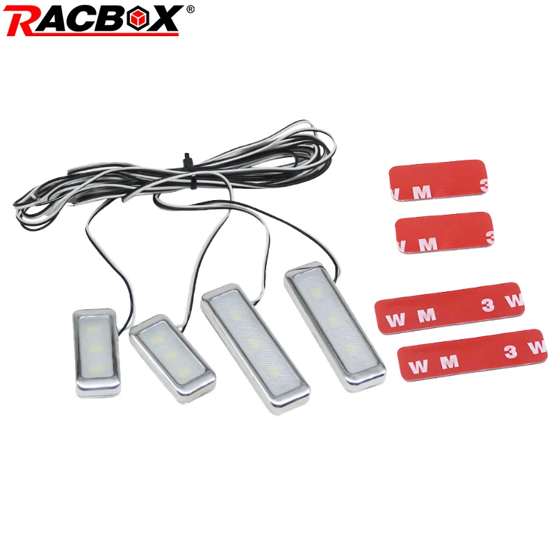 

4Pcs Universal LED Inner Bowl Light Armrest Interior Door Handle Lighting Handrail Lights Decorative Lamp Bulb Car Lights
