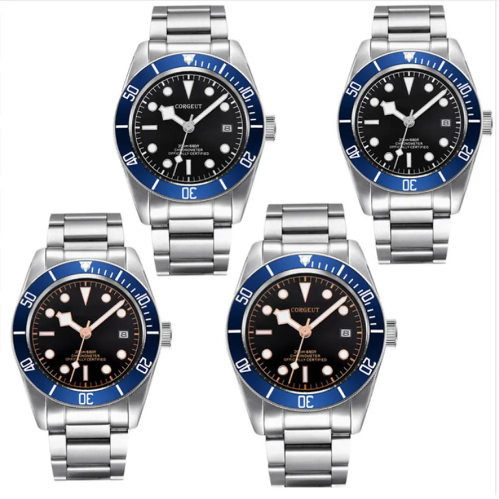 

Corgeut Luxury Brand Sapphire Glass Military Mechanical Watch Men Automatic Miyota Design Clock SS Mechanical Wrist Watches