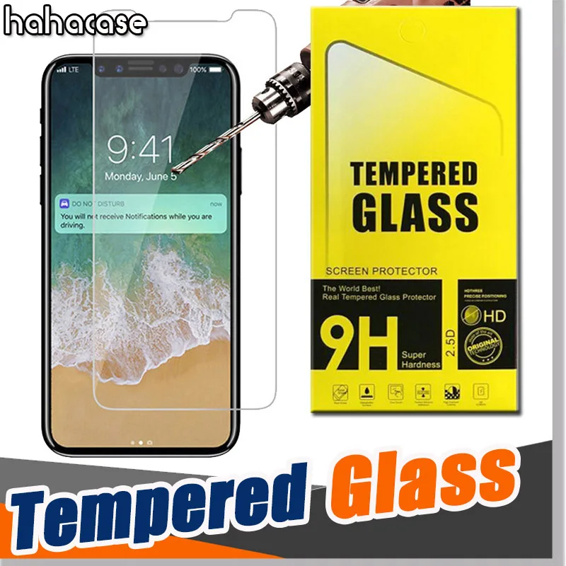 500 шт 2.5D Закаленное Стекло 9H Премиум для iPhone 11 Pro Max XS XR X 8 7 6 6S Plus HD защитная пленка для экрана с упаковкой