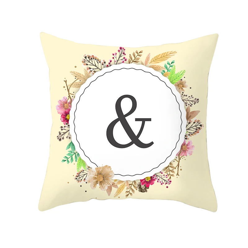 

English Letters pillowcase 45*45cm square Pillowcase Home Textile Fashion Nordic Style pillow cover