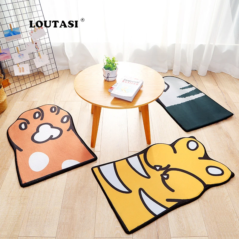 LOUTASI Коврик для пола в форме когтей животных, нескользящий коврик для кухни, коврик для туалета, впитывающие коврики, коврик для крыльца, украшение дома